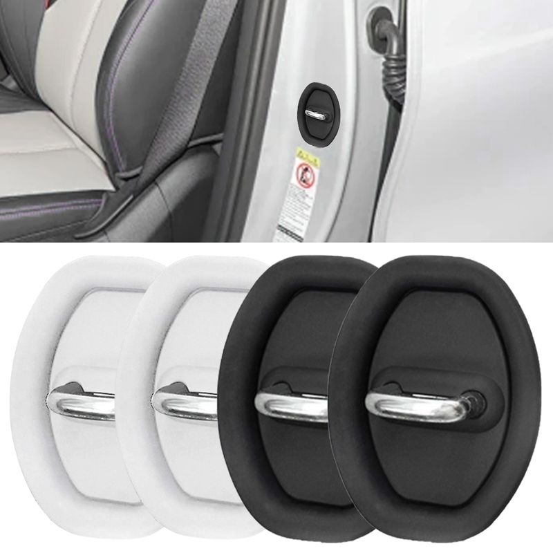 4Pcs Car Latch Silicone Handle Vehicle Door Loc Guard Stopper Anti-Collision Protective Cover_voghion.com