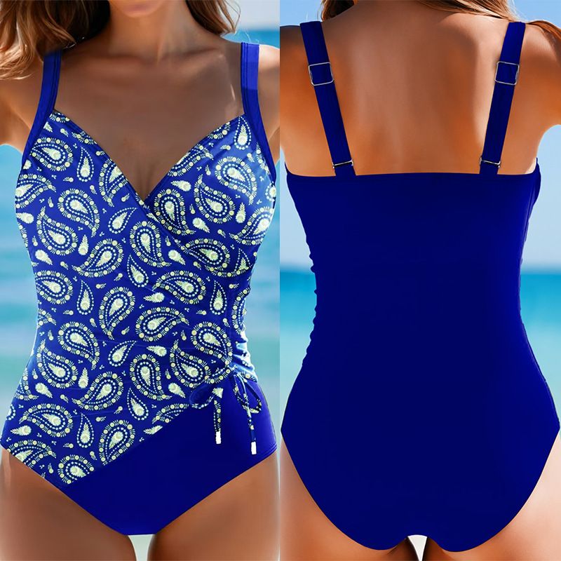 Maillot de bain une pièce pour femme - Maillot de bain sexy à imprimés et couleurs unies, séchage rapide, effet gainant._voghion.com