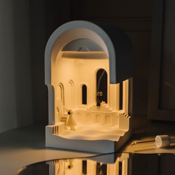 Palastförmiges, flammenloses Aromatherapie-Nachtlicht – Kreative Atmosphäre, elegante Wohndekoration, einzigartiges Geburtstags- oder Weihnachtsgeschenk_voghion.com