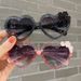 Ropa para niños Nuevas gafas de sol transparentes para niños Gafas de sol para niños con forma de corazón de melocotón Gafas de sol para niños con tendencia de moda floral 61021_voghion.com