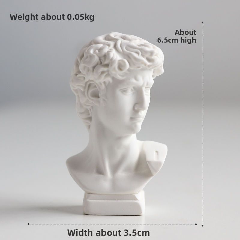 Nordischer Stil Kleine Kopffigur Mini Harz Gips Statue Display Modell Zimmer Büro Skulptur Dekoration_voghion.com