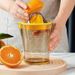 Wyciskarka ręczna z miarką, prasa do owoców, prosty kubek do soku pomarańczowego i cytrynowego_voghion.com