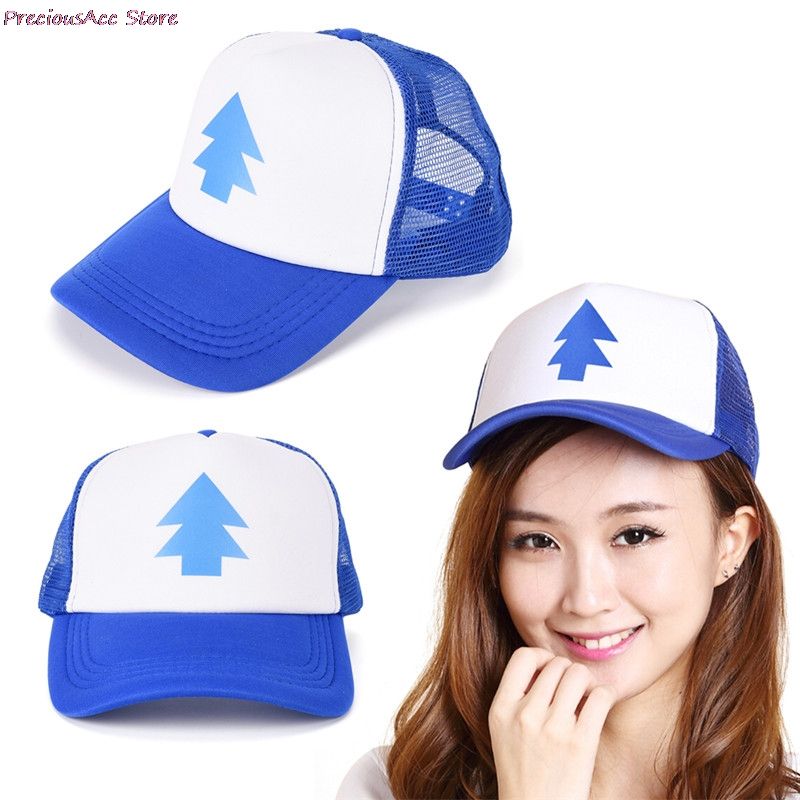 1PC Trucker Baseball kapa Pine Tree Dipper Gravity Fall mrežasta kapa podesiva za žene i muškarce zakrivljene sportske kape za trčanje_voghion.com