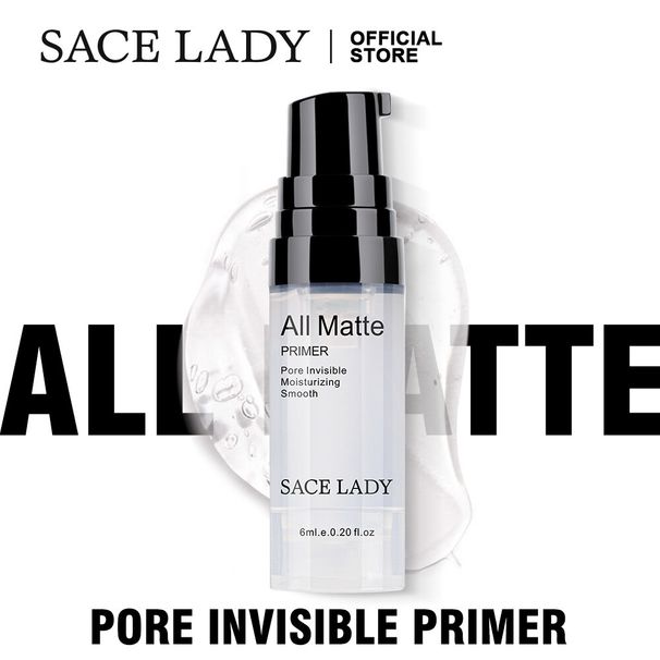 SACE LADY Face Primer Makeup Matte Invisible Pore Base Make Up Moisturizing Long Lasting Cosmetics 6ML_voghion.com