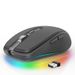 Mouse da gioco luminoso RGB con ricarica Bluetooth wireless M303 per tablet e laptop_voghion.com
