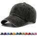 Cappello da baseball in cotone tinta unita, per quattro stagioni, alla moda, con visiera semplice, stile vintage, casual, per donne e uomini_voghion.com