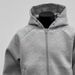 Grey Hooded Zipper Sweatshirt Men's Spring And Autumn Trendy Brand Loose Cardigan Top Jacket_voghion.com