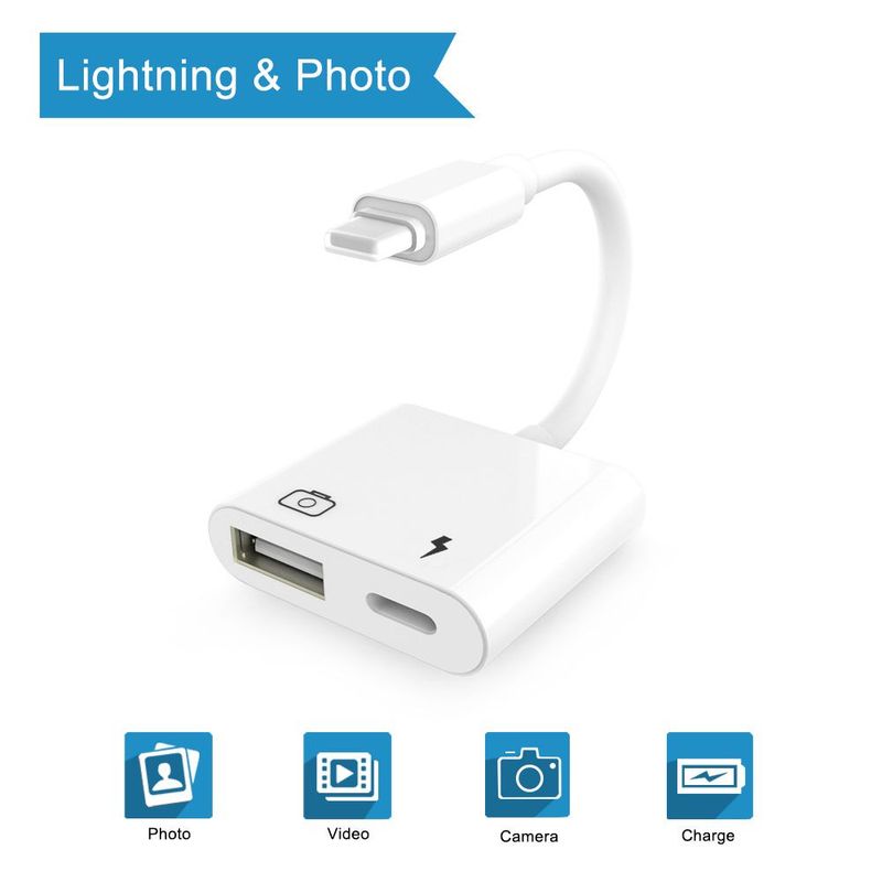 Adapter For IPhone Adapter 2 In 1 Round Hole Adapter Typec Charging U Disk File_voghion.com