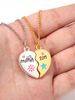 2 Stück/Set modische Mutter-Tochter-Halsketten mit magnetischem Herzanhänger, Alltagskleidung, Weihnachts- und Valentinstagsgeschenk, Unisex_voghion.com