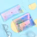 Transparent Coin Purse Women Wallet Laser PVC Card Pencil Cosmetic Money Clutc Bag Case Female Mini Zipper Wallets_voghion.com