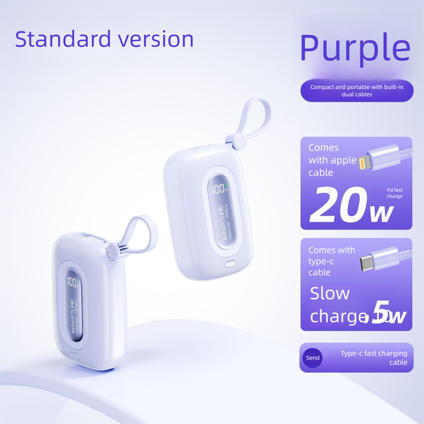 Kafeila 22,5 W Superschnelllade-Powerbank 20000 mAh Große Kapazität Mini Kompaktes langlebiges tragbares Ladegerät_voghion.com