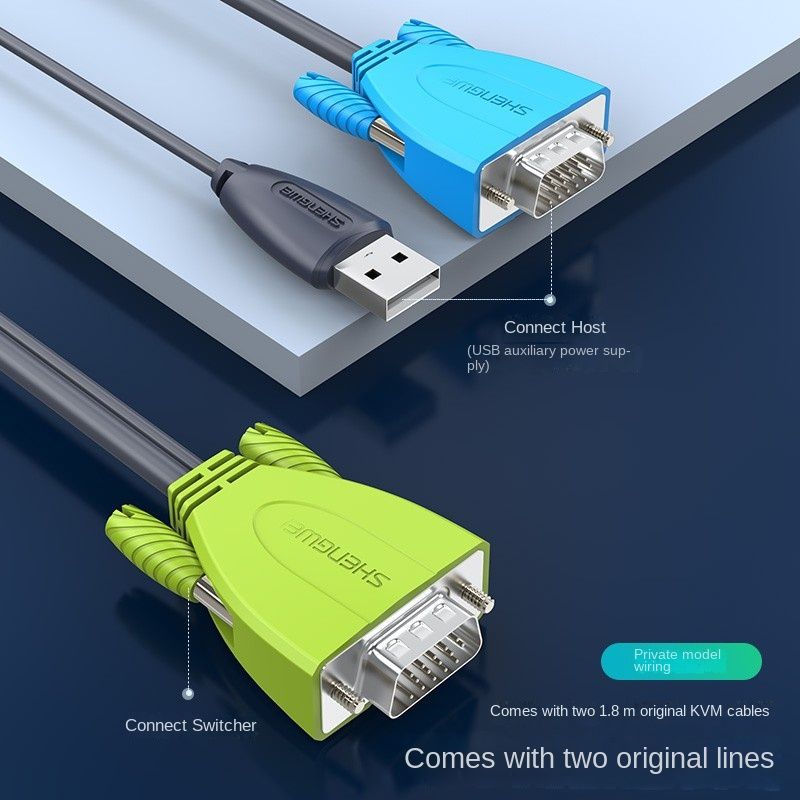 VGA KVM Switch - Dual Computer Management Hub with 1920x1440 HD Resolution for Seamless Office Efficiency_voghion.com