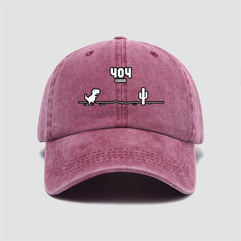 Google Cuts 404 Dinosaur Clothes GEEK Programmer Geek Duck Tongue Baseball Hat Men And Women_voghion.com