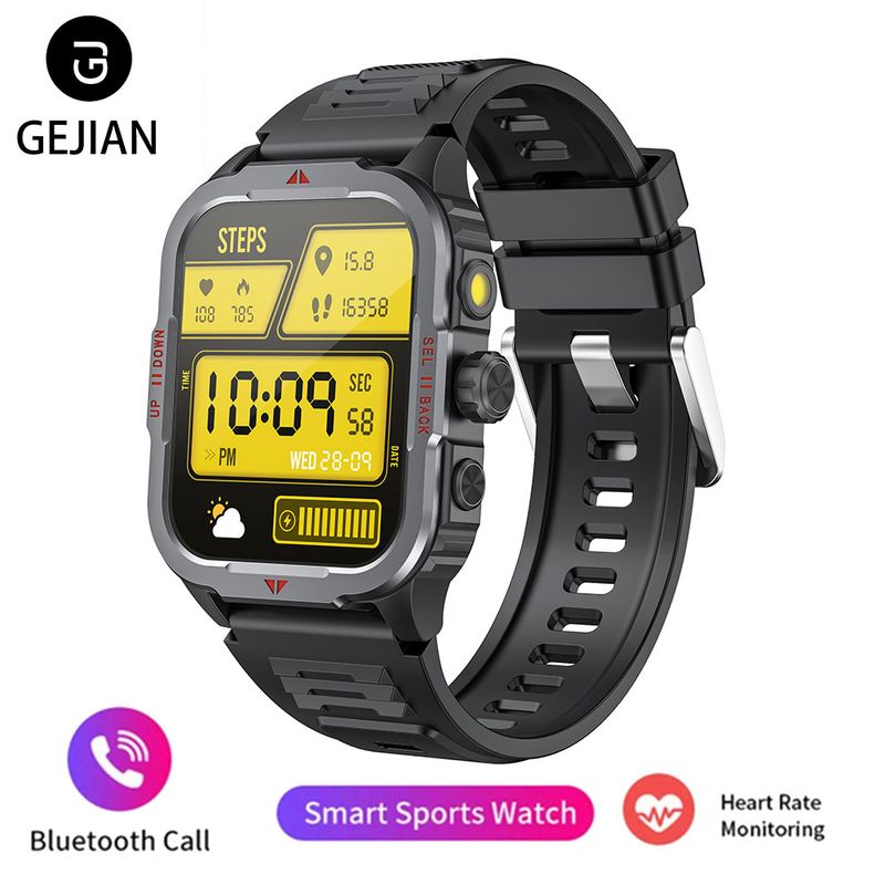 LED Flashlight Men's New Smart Watch 1.83-inch Heart Rate Health Monitoring Built In Multiple Sports Modes Outdoor Android IOS Watch_voghion.com