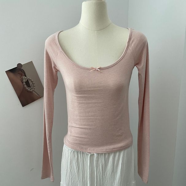 Μακρυμάνικο πουκάμισο στη βάση Miu σε απαλό χρώμα_voghion.com