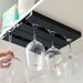No Tools Stemware Wall Display - Reinforced Plastic Cup Holder For Kitchen/Bar, Space-Saving Wine Glass Storage Rack_voghion.com