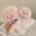 2025 Cute 3D Cartoon Plush Gloves With Neck Hanging And Thickened Velvet For Autumn And Winter_voghion.com
