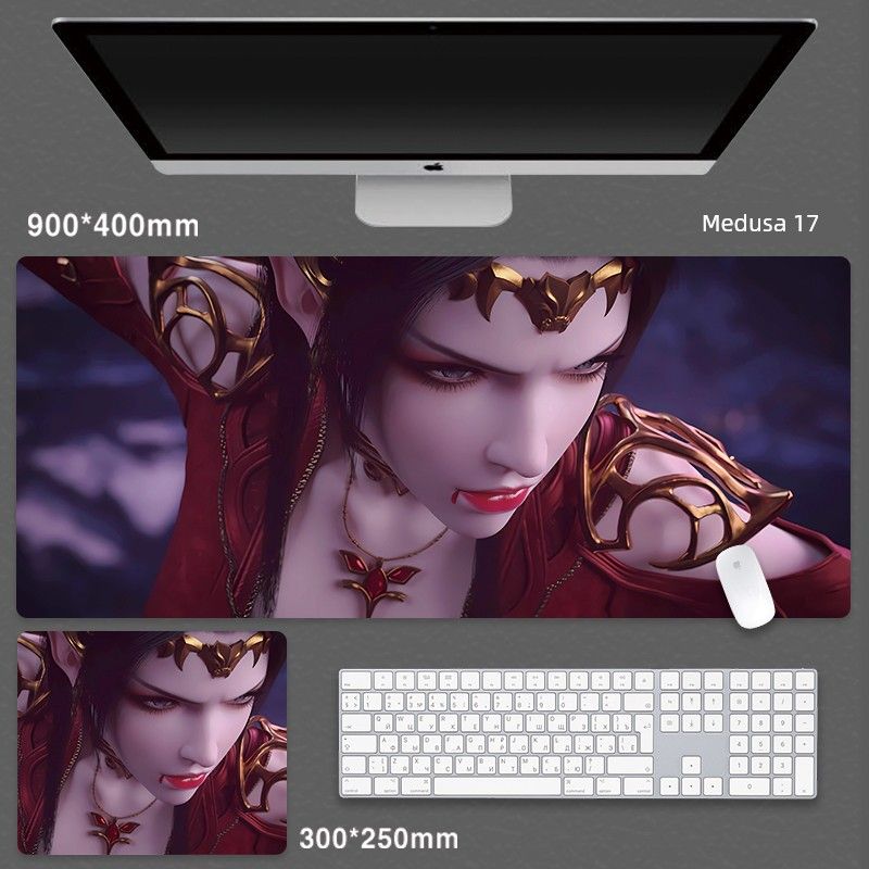 Medusa Queen Mouse Pad supradimensionat Bucket Broken Sky Anime Element secundar E-Sports Jocuri Computer tastatură masă Mat_voghion.com
