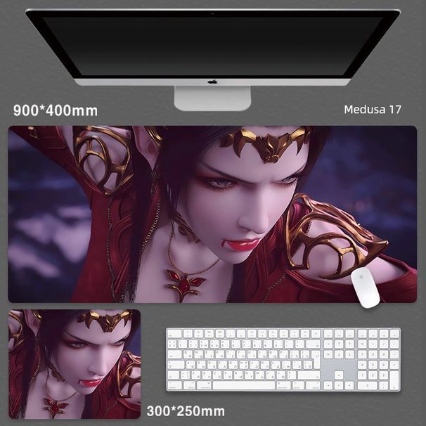 Medusa Queen Mouse Pad supradimensionat Bucket Broken Sky Anime Element secundar E-Sports Jocuri Computer tastatură masă Mat_voghion.com