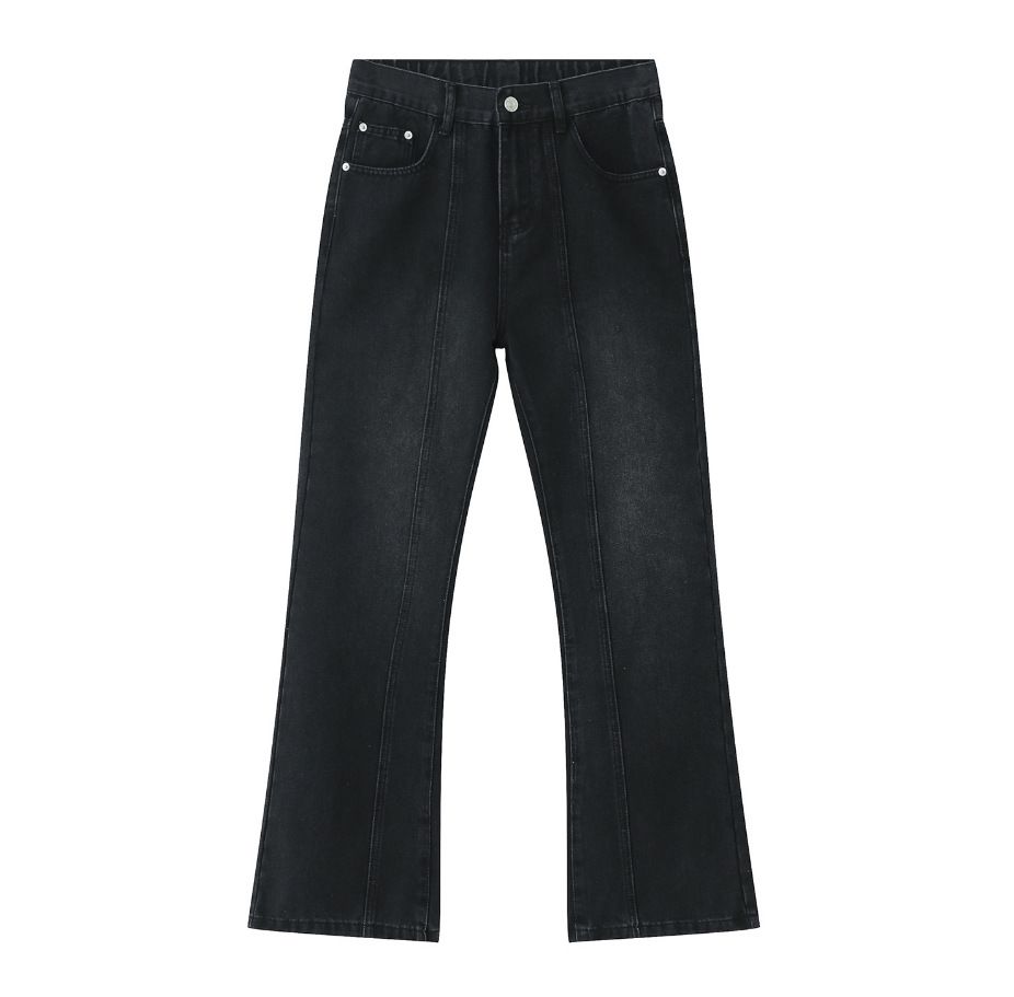 EF JEANS | 2023 New Product, Casual Denim Trousers Men's Back Waist Elastic Band Korean Version Simple And Loose Tailoring_voghion.com