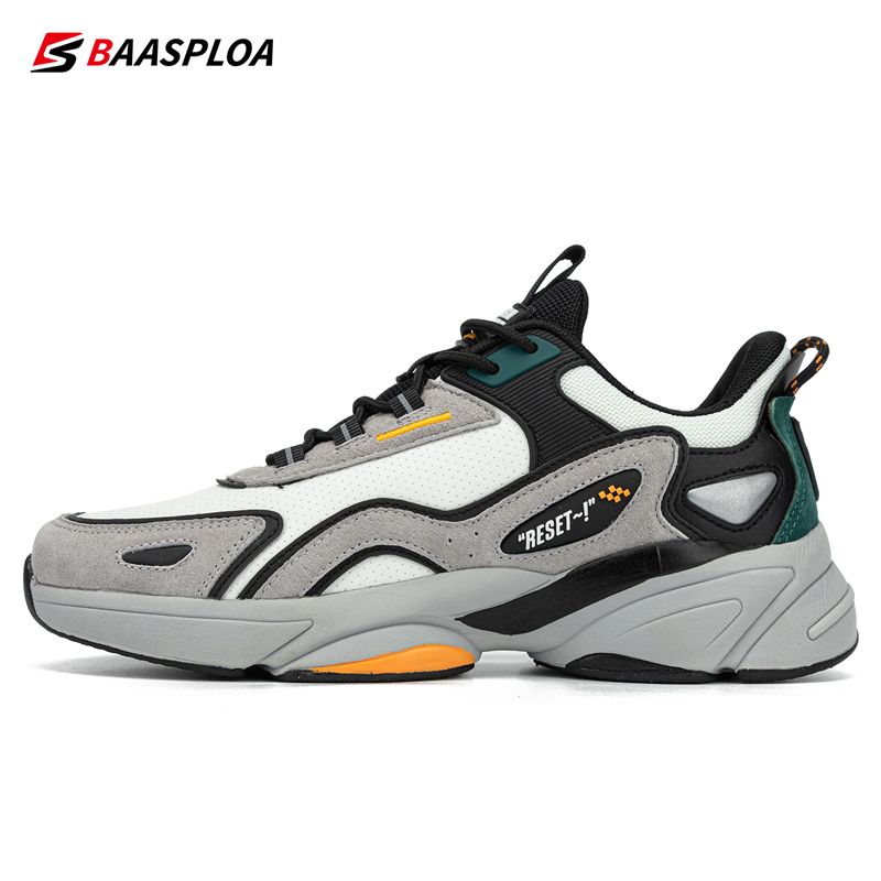 Baasploa Shoes For Men Lightweight Running Men's Designer Leather Casual Sneakers Lace Up Male Outdoor Sports Shoe Tennis_voghion.com