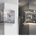 Abstract Minimalist Living Room Home Double-Sided Corner No-Drill LED Wall Wall-Mounted Clock_voghion.com