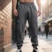 Herbst-Winter-Herren-Casual-Jacquard-Jogginghose im amerikanischen Stil mit kleinem Karomuster, lockere Jogger-Cargohose für Pendler_voghion.com