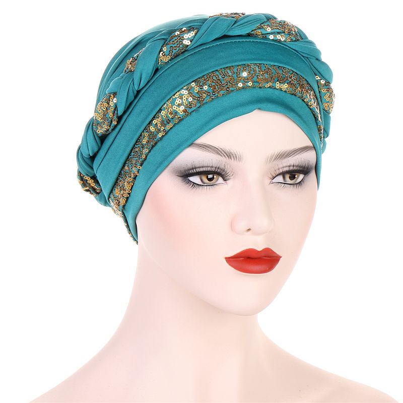 Chapéus femininos que vendem chapéu turbante bordado trançado turbante chapéu muçulmano chapéu pulôver multicolorido em estoque_voghion.com