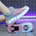 Heelys Rechargeable Light-Up Shoes LED Light Children Adult Roller Skates With Wheels Rotating Button_voghion.com