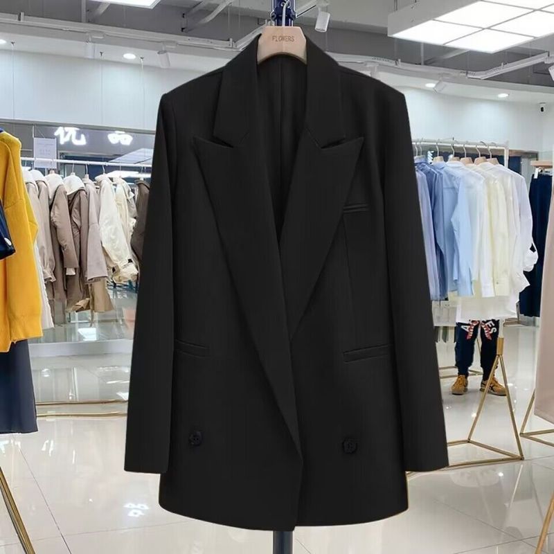 Orange small suit jacket for women straight casual niche design street trend top_voghion.com