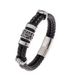 Men's Hip Hop Beaded Double Circle Leather Bracelet Woven Leather Fashion Men's Bracelet_voghion.com