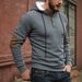 Felpa con cappuccio casual da uomo, nuova, semplice e alla moda, a maniche lunghe, sportiva_voghion.com