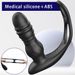 Shuangluosi - Masajeador de próstata masculino de doble anillo con tapón anal telescópico con bloqueo de semen, masturbador vibrador erótico portátil_voghion.com