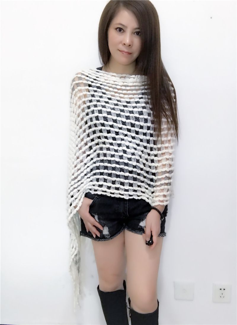 Summer shawl spring women's scarf, knitted pullover, cape cape, tassel sweater jacket, white outfit, 2022_voghion.com