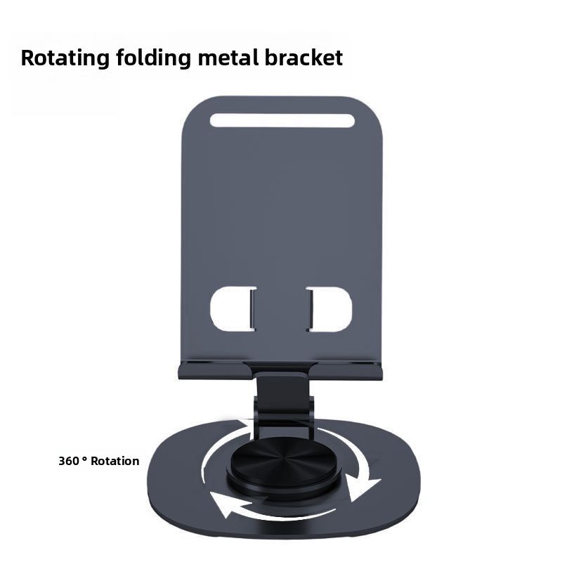 Adjustable Metal Stand Phones Tablets, Foldable Rotatable, Suitable For Desktop, Tablet, And Live Streaming_voghion.com