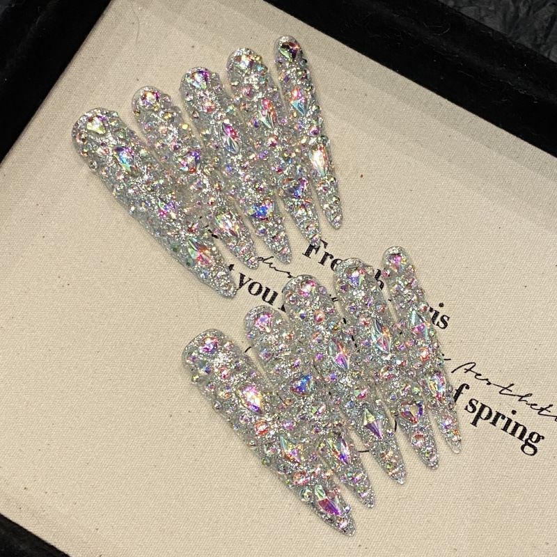 Szépség és egészség Kiváló minőségű, kézzel készített, teljes gyémánt kopású körömművészeti foltok_voghion.com