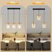 Glitzerlife Pendelleuchte Esstisch 3 Flammig Hängeleuchte - Hängelampe Glas Esstischlampe E27 Hängeleuchte Vintage Pendellampe Höhenverstellbar Für Wohnzimmer_voghion.com