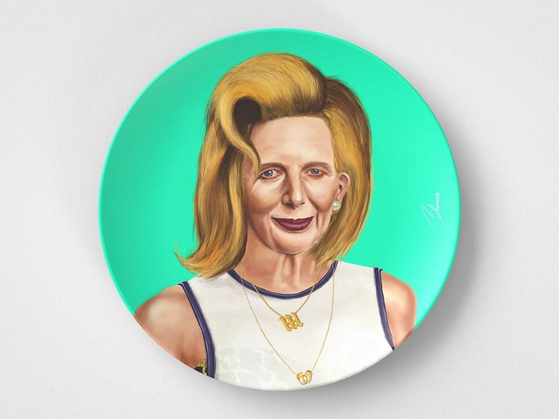 Margaret // 10" Round Plate // Political Gift Idea_voghion.com