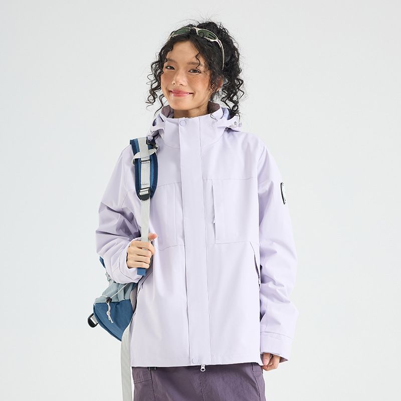 Nuova giacca invernale 3 in 1 foderata in pile: guscio antivento staccabile e interno termico per escursioni, avventure all'aria aperta in coppia (unisex)_voghion.com