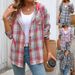 2024 Women's Autumn Winter New Casual Fashion Oversize Loose Plaid Shirt_voghion.com