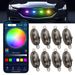 Griglia dell'auto piccola luce gialla APP controllo Bluetooth griglia RGB paraurti anteriore luce di marcia diurna modifica fendinebbia fuoristrada_voghion.com