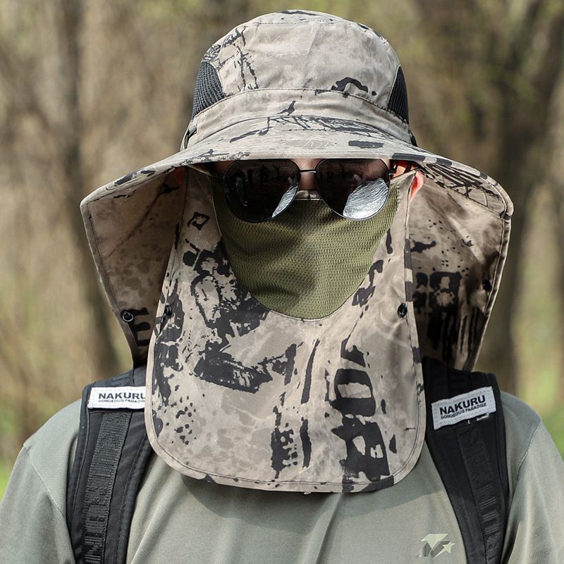 ​Sommer-Sonnenhut für Herren – Breite Krempe zum Angeln und Arbeiten im Freien mit Sonnenschutzfaktor 50+_voghion.com