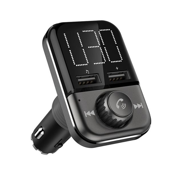 FM Transmitter Bluetooth Radio Adapter Hands Free Call Kit 3.4A Dual USB Car Charger Mp3 Player Support TF Card U Disk_voghion.com