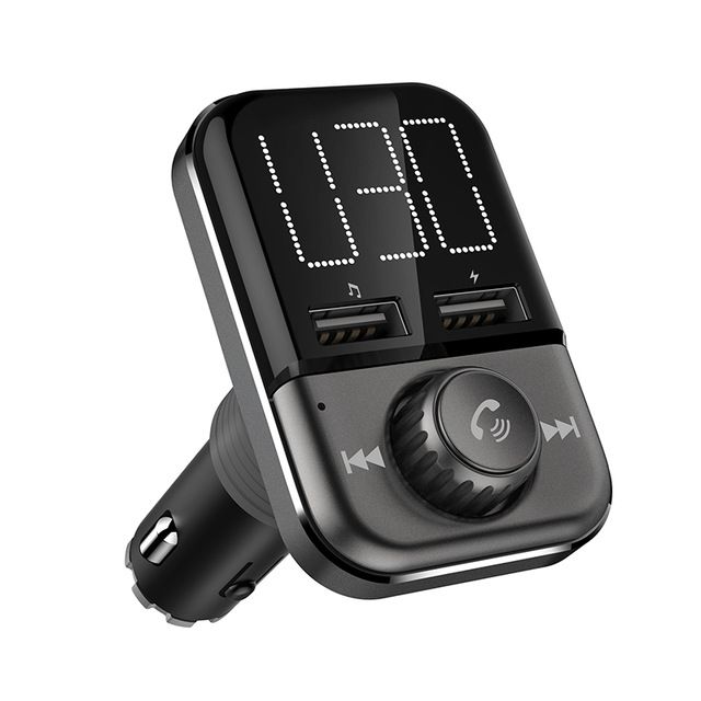 FM Transmitter Bluetooth Radio Adapter Hands Free Call Car Kit 3.4A Dual USB Car Charger Mp3 Player Support TF Card U Disk Music_voghion.com