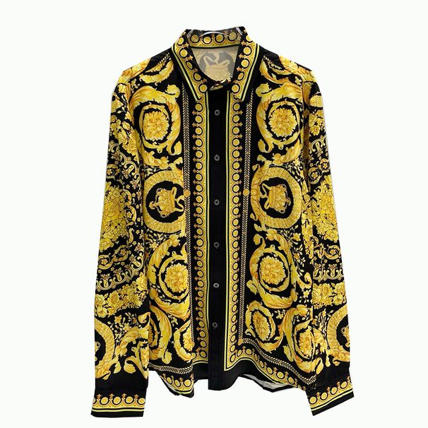 Herren-Cardigan-Shirt mit Digitaldruck – Trendy Frühlings-Casual-Button-Up (Schwarz, S-XXL)_voghion.com