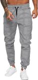 Jogginghose Herren Trainingshose Loose-Fit Sporthose Lang Kariert Casual_voghion.com