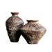 Jingdezhen Retro Ceramic Vase Wabi-Sabi Zen Style Ornament Flower Arrangement Homestay Hotel Handmade Large Coarse_voghion.com