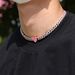 Naszyjnik typu choker z cyrkonii sześciennej w kształcie serca, biżuteria damska, kubański łańcuszek w stylu hip-hopowym, minimalistyczny element mody, prezent dla niej_voghion.com