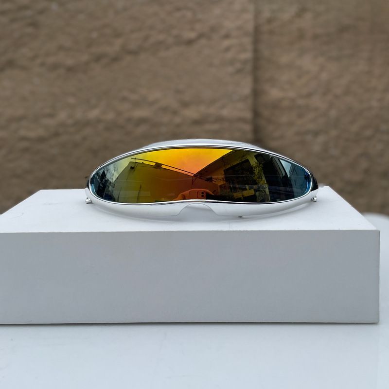 X-Men Futuristic Sunglasses – Integrated Lens, Electroplating Color, Large Size (Upgraded Unisex Style)​​_voghion.com
