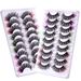 Barbe Colorful Eyelashes Russian Eyelashes Curl Naturally Thick Seven Pairs of Colored Eyelash_voghion.com